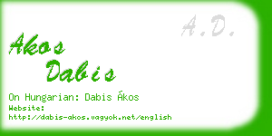 akos dabis business card